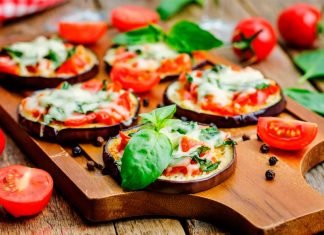 Minipizza de berenjena