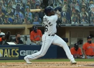 Randy Arozarena espera por Bravos-Dodgers