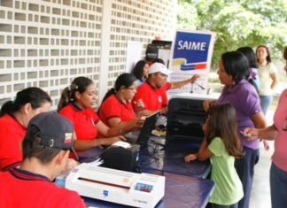 Saime en Jornada Preelectoral de Cedulación ha emitido más de 293 Mil documentos
