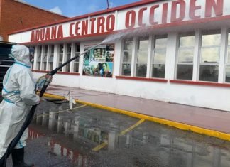 Realizan jornada de desinfección en sede del IFE Lara