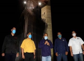 Rehabilitado sistema de iluminación del Monumento «Manto de María»