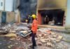 Explosión por gas origina incendio en apartamento