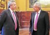 Alberto Fernández llegó al Palacio Nacional para reunirse con AMLO