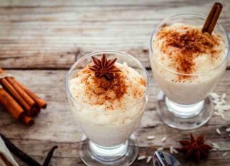 Arroz con leche y coco