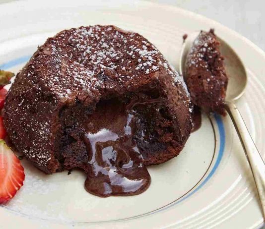 Volcán de chocolate