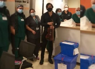 Venezolano acompaña con música a pacientes covid