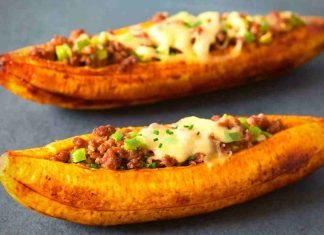 Deliciosas canoas de plátano