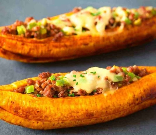 Deliciosas canoas de plátano