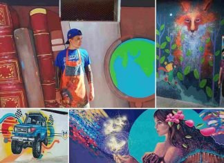Artista realiza murales en Ciudad Guayana