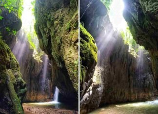 Cascada y cueva en Río Claro