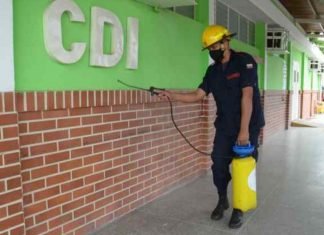 Realizan jornada de desinfección y limpieza al CDI Bararida en Barquisimeto