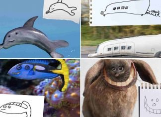 Padre convierte dibujos de sus hijos en fotos reales