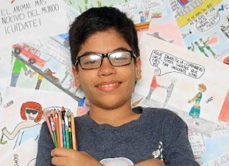 Adolescente convierte sus angustias en caricaturas