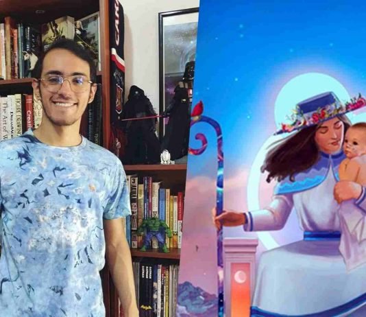 Ilustrador Oscar Olivares subasta NFT de la Divina Pastora