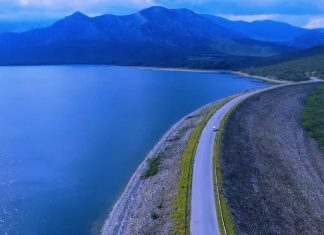 Vista aérea del embalse Dos Cerritos