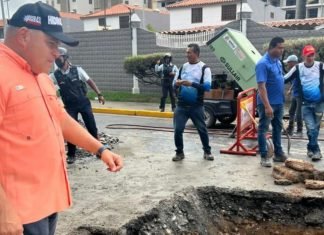 Iniciaron trabajos de reconstrucción del colector de la Avenida Venezuela con Avenida Bracamonte