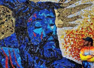 Inauguran mural del Santo Cristo de La Grita