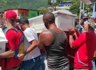 Aragüeños dieron sepultura a víctimas de la tragedia de Las Tejerías