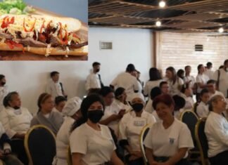 Participan 60 pepiterías en la elaboración del pepito más grande del mundo en Barquisimeto