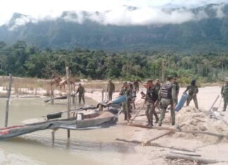 FANB destruye refugio de minería ilegal en el Parque Nacional Yapacana
