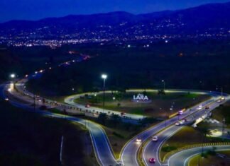 Culminaron trabajos de rehabilitación vial y colocación de luminarias en la Avenida Ribereña
