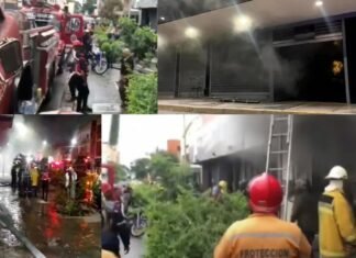 Bomberos de Iribarren sofocan incendio en CC Boulevard Center en Barquisimeto