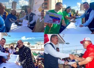 Partidos políticos entregan documento de adhesión ante el CNE Lara en respaldo a la defensa del Esequibo