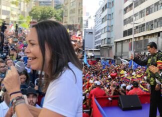 Gobierno y oposición realizaron concentraciones y marchas en conmemoración del 23 de enero