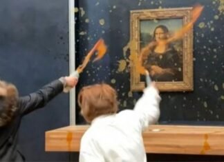 Dos activistas arrojan sopa a la Mona Lisa en París