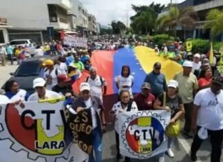 Gremios sindicales exigen mejoras laborales y salariales para conmemorar el 1ero de Mayo en Lara