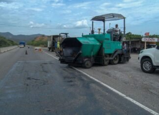 Ejecutan trabajos en la Lara-Zulia a través del Plan Nacional de Asfaltado
