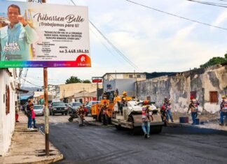 Colocan 400 Toneladas en Barrio Nuevo mejorando vialidad con el Plan Nacional de Asfalto en Iribarren