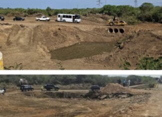 Habilitan vía alterna por el derrumbe del puente Paso Nuevo en Falcón