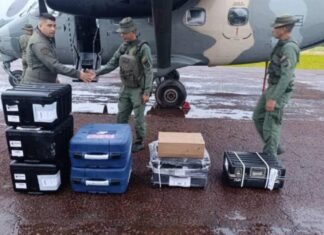 FANB despliega material electoral a lugares inhóspitos del país