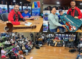 Entregan instrumentos musicales a 150 cultores de Iribarren