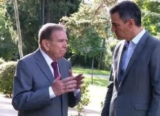 Pedro Sánchez recibió a Edmundo González en el Palacio de la Moncloa