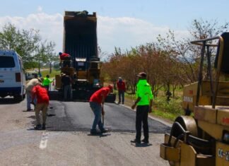 Rehabilitan vialidad con el Plan Nacional de Asfaltado en Lara