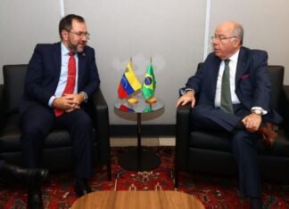 Cancilleres de Venezuela y Brasil revisaron las relaciones bilaterales