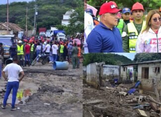 Atienden 22 familias afectadas por las lluvias en Parapara del municipio Torres
