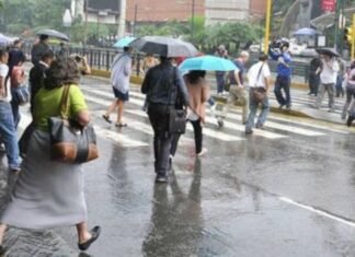 Inameh prevé precipitaciones después del mediodía en varias zonas del país
