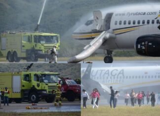 Sistema de Gestión de Riesgo realizó simulacro aéreo en el Aeropuerto Internacional Jacinto Lara
