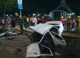 Dos muertos y un herido dejó accidente vial frente a Catedral Metropolitana de Barquisimeto