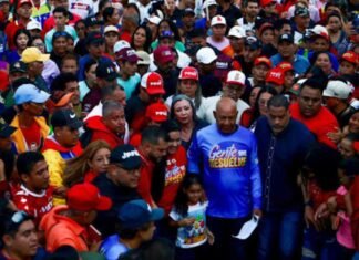 Realizan gran marcha de apoyo al candidato Luis Reyes Reyes en José Félix Ribas de Iribarren