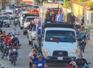 Alcalde Derby Guedez celebra histórico triunfo en Palavecino con caravana