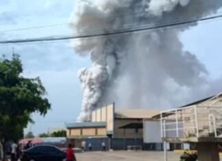Fuerte explosión en galpón de empresa en Maracaibo genera inmensa alarma