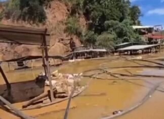 Mantienen búsqueda de cuerpos tras inundación de una mina en Bolívar