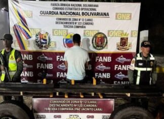 FANB aprehendió a un hombre en Lara por transportar 49 kilos de presuntas drogas