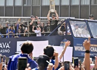 Celebraron con gran desfile el bicampeonato de Los Dodgers en Los Ángeles
